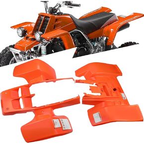 Front & Rear Fenders Plastic Body Compatible with 1987-2006 Yamaha Banshee 350 (YFZ350) Plastic Kit Replacemnt for 2GU-W2151-E0-00 2GUW2151E000 Fender Fares (Orange)