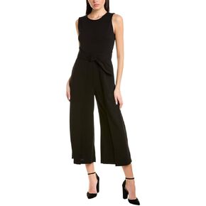 London Times womens Crepe Wrap Leg Belted JumpsuitLondon Times Women's Dresses Crepe Wrap Leg Belted Jumpsuit