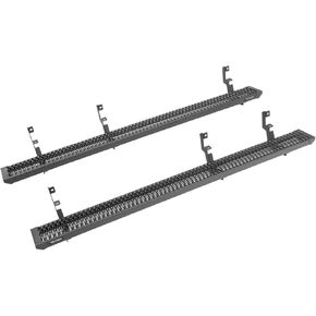 RealTruck Growler Steps for Silverado/Sierra | Cab Length, Rust-Proof Aluminum, Textured Black | GFC07CC-TX | Fits 2007-2019 Chevrolet Silverado/GMC Sierra 1500 Classic Model Crew Cab & Others