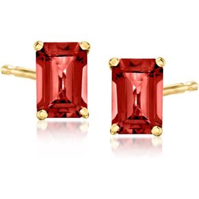 RS Pure by Ross-Simons 1.20 ct. t.w. Garnet Stud Earrings in 14kt Yellow Gold