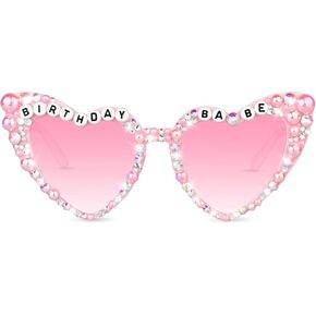 Birthday Glasses for Women- 'Birthday Girl' Sunglasses, Pink Party Glasses for Birthday Gifts Accessories Favors