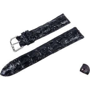 Genuine Crocodile Tail Skin Leather Men's Watch Strap Band with Buckle 18 mm. 20 mm. 22 mm. 24 mm. 26 mm.