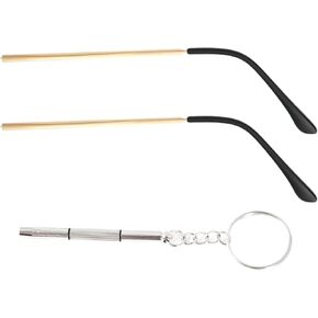 أذرع استبدال النظارات، استبدال أرجل النظارات المعدنية مع مفك براغي طقم إصلاح النظارات هيكل النظارات للنظارات الشمسية (أسود) in Kuwait