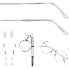 1 Pair Glasses Legs Replacement Metal Temple Glasses Arm Legs Universal Glasses Plastic Stable Arm Legs Accessories for Glasses Eyeglasses Sunglasses（Blue）