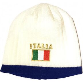 Italy Italia Embroidered Beanie Cap Winter Hat
