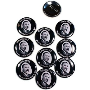 Celebrating Martin Luther King Jr Pinback Buttons - 2.25 Inch Round - 10 Pack