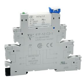 (8 Pcs) 24V Relay Din Rail; Miniature Power Relay; Silm; Signal Relay for PLC; 24VDC and 24VAC Both; 5 Pin SPDT with LED Indicator, Socket Base; Max 6A 250VAC