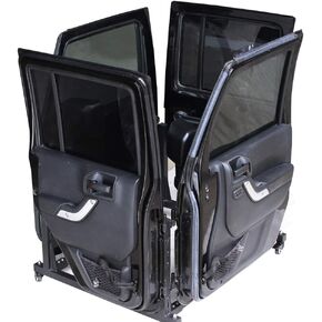 Wrangler Car Door Hanger Storage Rack Removable Cart Door Bracket Sliding Bracket Compatible with 1987-2025 Jeep Wrangler TJ YJ JK JL JLU and Compatible with Jeep Gladiator JT