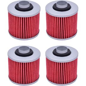 4Packs 145 Oil Filter For Yamaha YFM700 Raptor 700R SE RSC RSX RSP RSE 2 RSS 2006-2021 / XV250 V-Star 250 2008-2022 XVS650 V Star 650 Custom 2002-2016 XVS1100 V-Star 1100 Classic 1999-2009 KN/HF145