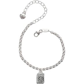 Delight Jewelry Silvertone Prayer Box - Charm Bracelet, 8"