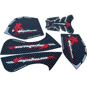 Red Gas Fuel Tank Side Traction Rubber Protector Pads Compatible with Suzuki GSXR1300 GSXR 1300 Hayabusa 1340