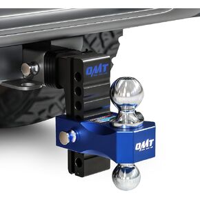 Orion Motor Tech Adjustable Trailer Hitch - 8 in Drop & Rise, Fits 2.5 in Receiver, 8000-18500 GTW, Heavy Duty Aluminum Tow Hitch With Two Anti-Theft Locking Pins for Class IV & V Vehicles