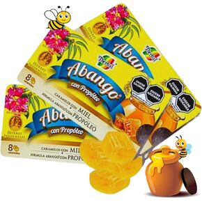 Abango & Propolis Cough Drop Trays - 8 Individually Wrapped Drops Each - Winter Herbal Blend, Delicious Flavor (3 Pack) - Dulces para la TOS con Abango & Propóleo - Dietary Supplement