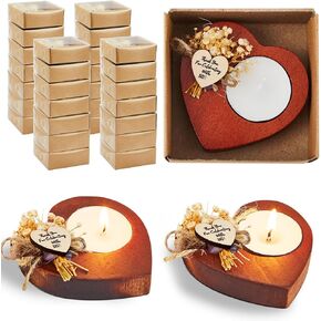 Wedding Candle Bulk Bridal Shower Candles Rustic Wedding Favors for Guests Bulk Wedding Gifts Candles for Anniversary,Engagement, Party Favors Decor(Natural Color, 24 Pcs)