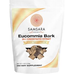 Samsara Herbs Eucommia Extract Powder - 20:1 Concentrated Extract (8oz/227g)