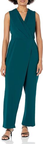 London Times womens Crepe Wrap Leg Belted JumpsuitLondon Times Women's Dresses Crepe Wrap Leg Belted Jumpsuit in Kuwait