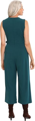 London Times womens Crepe Wrap Leg Belted JumpsuitLondon Times Women's Dresses Crepe Wrap Leg Belted Jumpsuit in Kuwait