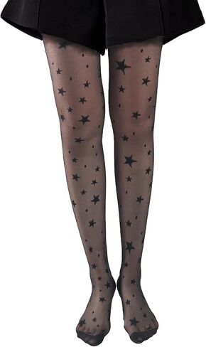 Verdusa Women's Pattern Mesh Fishnet Tights High Waist Sheer Stockings Pantyhose in Saudi Arabia