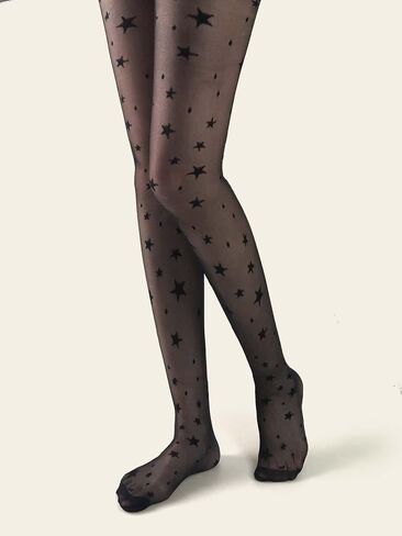 Verdusa Women's Pattern Mesh Fishnet Tights High Waist Sheer Stockings Pantyhose in Saudi Arabia