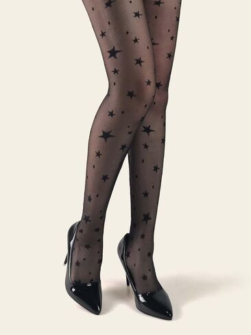 Verdusa Women's Pattern Mesh Fishnet Tights High Waist Sheer Stockings Pantyhose in Saudi Arabia