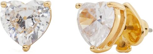 Kate Spade New York My Love Heart Studs، شفاف/ذهبي، مقاس واحد in Saudi Arabia