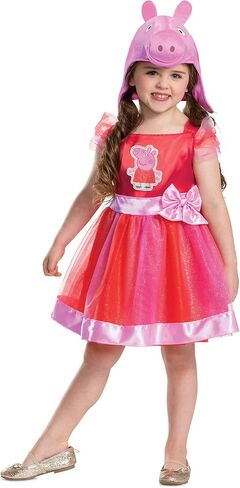 Disguise girls Peppa Pig Costume Tutu, Official Peppa Pig Deluxe Toddler Costume and Accessories in Saudi Arabia