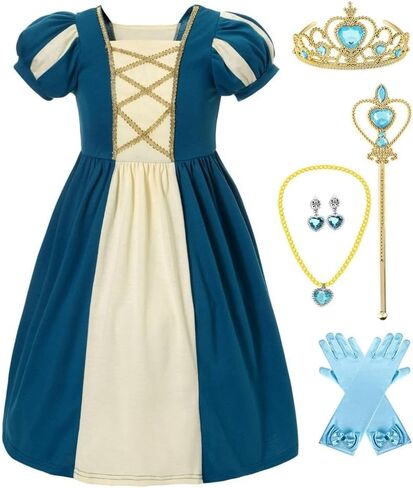 Dressy Daisy Toddler and Little Girls Cotton Princess Dress Up Clothes with Accessories for Halloween Birthday Party Outfit in Saudi Arabia