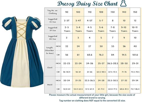 Dressy Daisy Toddler and Little Girls Cotton Princess Dress Up Clothes with Accessories for Halloween Birthday Party Outfit in Saudi Arabia