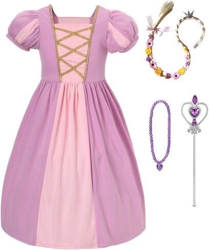 Dressy Daisy Toddler and Little Girls Cotton Princess Dress Up Clothes with Accessories for Halloween Birthday Party Outfit in Kuwait