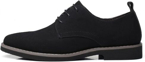 Mens Suede Shoes Dress Shoes Classic Oxfords Business Casual Lace Up Derbys Shoes in Kuwait