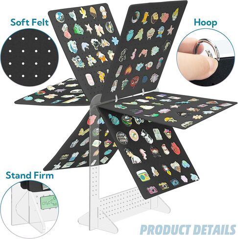 Pacmaxi Enamel Pin Display Organizers, Brooch Pin Holder, 6 Pin Display Pages for Store 250+ Pins, Pin Collection Storage Calendar (Not Include Any Accessories) in Saudi Arabia
