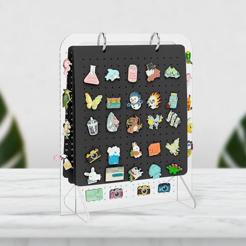 Pacmaxi Enamel Pin Display Organizers, Brooch Pin Holder, 6 Pin Display Pages for Store 250+ Pins, Pin Collection Storage Calendar (Not Include Any Accessories) in Saudi Arabia