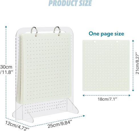 منظم عرض دبوس المينا من باكماكسي، حامل دبوس بروش، صفحات عرض 6 دبابيس لتخزين أكثر من 250 دبابيس، تقويم تخزين مجموعة الدبابيس (لا يشمل أي ملحقات) in Kuwait