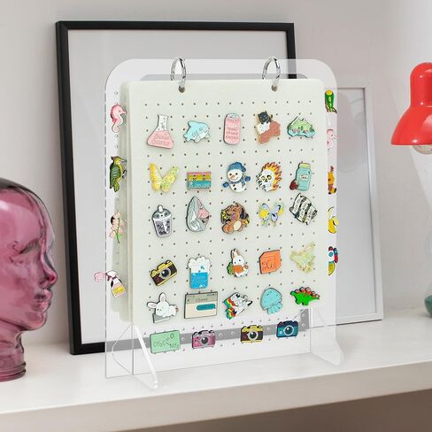 منظم عرض دبوس المينا من باكماكسي، حامل دبوس بروش، صفحات عرض 6 دبابيس لتخزين أكثر من 250 دبابيس، تقويم تخزين مجموعة الدبابيس (لا يشمل أي ملحقات) in Kuwait