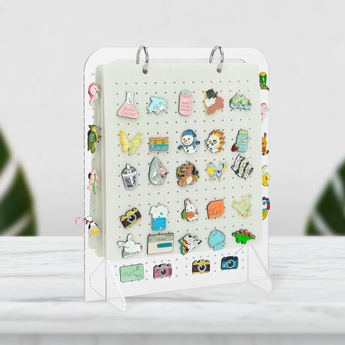 منظم عرض دبوس المينا من باكماكسي، حامل دبوس بروش، صفحات عرض 6 دبابيس لتخزين أكثر من 250 دبابيس، تقويم تخزين مجموعة الدبابيس (لا يشمل أي ملحقات) in Kuwait