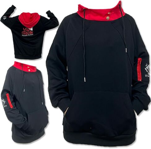 سويت شيرت بغطاء للرأس مطبوع ثلاثي الأبعاد من JJK بلوفر للهالوين للبالغين والجنسين in Saudi Arabia