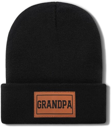 Skull Beanie for Men Father Dad Grandpa Papa Pappy - Knit Winter Hats Warm Soft Stretchy Daily Cuffed Beanie in Kuwait