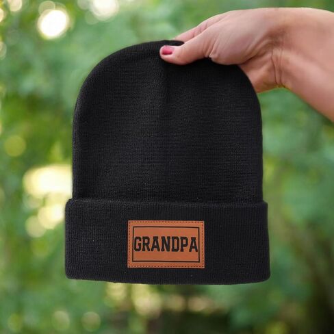 Skull Beanie for Men Father Dad Grandpa Papa Pappy - Knit Winter Hats Warm Soft Stretchy Daily Cuffed Beanie in Kuwait