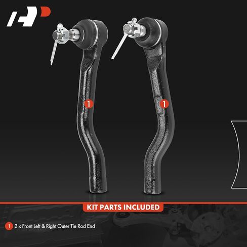A-Premium 2 x Front Outer Tie Rod Ends, Compatible with Honda Accord 2013-2017 & Acura TLX 2015 2016 2017 2018 2019 2020 in Saudi Arabia