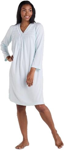 Miss Elaine Women's Honeycomb Long Sleeve Short Gown in Kuwait