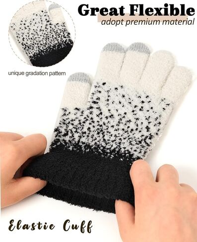 DS DADOU&XIAOSHAN Winter Gloves For Women, Womens Gloves With Touchscreen Fingers For Cold Weather Thermal Mitten Fleece Line in Kuwait