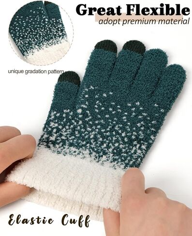 DS DADOU&XIAOSHAN Winter Gloves For Women, Womens Gloves With Touchscreen Fingers For Cold Weather Thermal Mitten Fleece Line in Kuwait