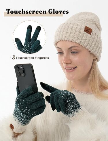 DS DADOU&XIAOSHAN Winter Gloves For Women, Womens Gloves With Touchscreen Fingers For Cold Weather Thermal Mitten Fleece Line in Kuwait
