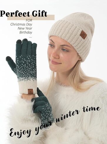 DS DADOU&XIAOSHAN Winter Gloves For Women, Womens Gloves With Touchscreen Fingers For Cold Weather Thermal Mitten Fleece Line in Kuwait