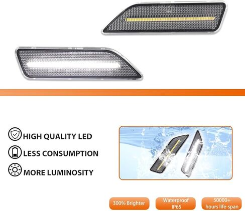 ADIIL لـ 2006-2011 مرسيدس بنز W219 CLS-Class عدسة شفافة بيضاء LED المصد الأمامي مصابيح العلامات الجانبية OEM استبدال العلامة الجانبية in Kuwait