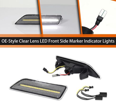 ADIIL لـ 2006-2011 مرسيدس بنز W219 CLS-Class عدسة شفافة بيضاء LED المصد الأمامي مصابيح العلامات الجانبية OEM استبدال العلامة الجانبية in Kuwait