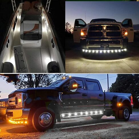 10PC 3/4'' Round LED Side Marker Lights,Front Rear Bullet Marker lights,Signal Indicators LED Trailer Marker Lights For Truck Trailer RV Van Pickup ATV Camper Caravan Boat(12V White) in Saudi Arabia