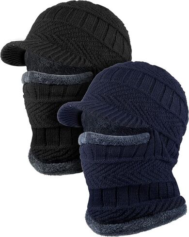 Winter Knitted Balaclava Hat Warm Cycling Face Covering Warmer Knit Hat Winter Neck Gaiter for Outdoor Sports in Saudi Arabia