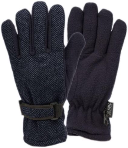 Funky Junque Men’s Herringbone Wool Blend Gloves Thermal Fleece Lining Soft Insulated Liner Winter Autumn in Saudi Arabia