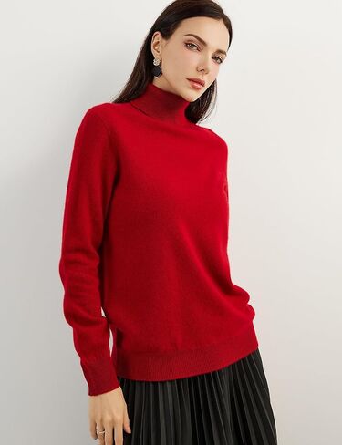 Women's 100% Pure Cashmere Sweater Turtleneck Long Sleeve Warm Soft 2025 Fall Winter Knit Pullover in Kuwait